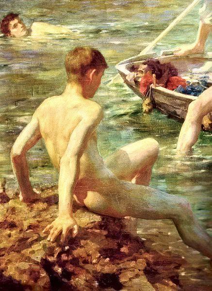 Henry Scott Tuke A detail from Ruby